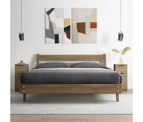 Kumodes, 2 Gab., Ozolkoka Krāsa, 30X30X70 Cm, Inženierijas Koks Vidaxl