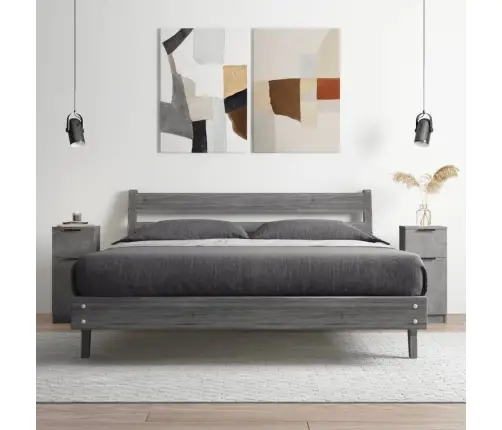 Kumodes, 2 Gab., Betona Pelēkas, 30X30X70 Cm, Inženierijas Koks Vidaxl