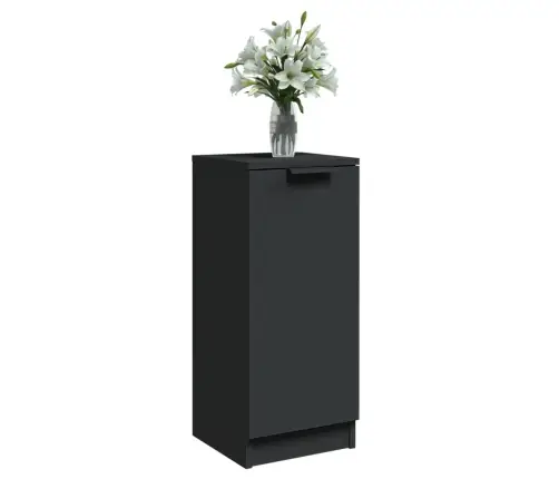 Kumodes, 2 Gab., Melnas, 30X30X70 Cm, Inženierijas Koks Vidaxl