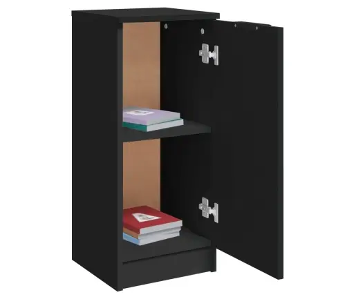 Kumodes, 2 Gab., Melnas, 30X30X70 Cm, Inženierijas Koks Vidaxl