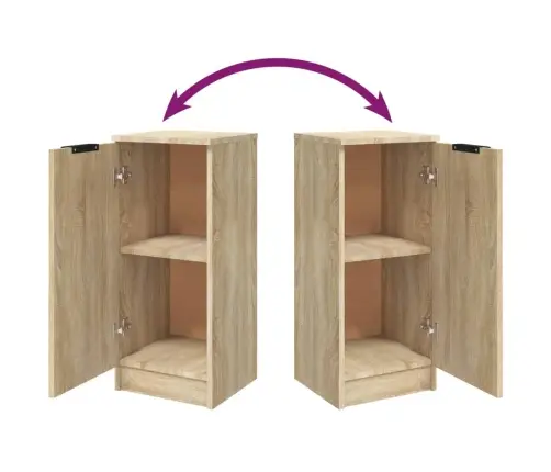 Šoninė Spintelė, Ąžuolo Spalvos, 30X30X70cm Apdirbta Mediena