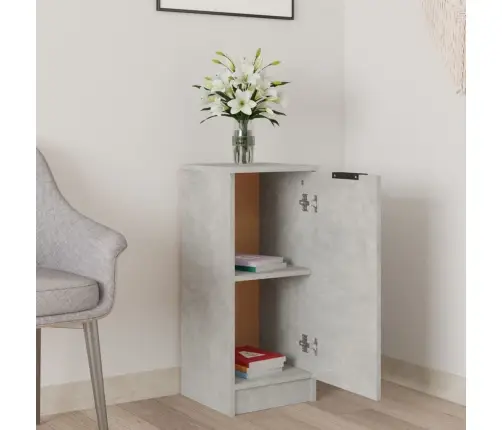 Kumode, Betona Pelēka, 30X30X70 Cm, Inženierijas Koks Vidaxl