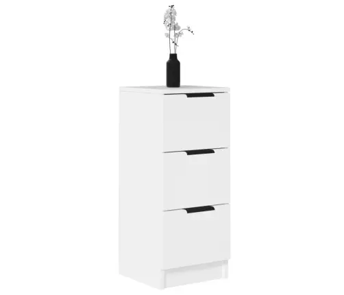 Šoninės Spintelės, 2Vnt., Baltos, 30X30X70cm Apdirbta Mediena