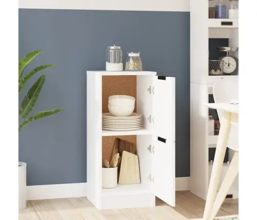 Kumode, Balta, 30X30X70 Cm, Inženierijas Koks Vidaxl