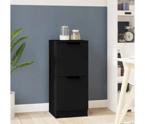 Kumode, Melna, 30X30X70 Cm, Inženierijas Koks Vidaxl