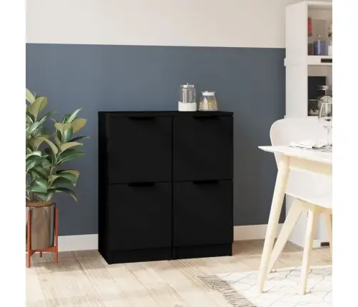 Kumodes, 2 Gab., Melnas, 30X30X70 Cm, Inženierijas Koks Vidaxl Kumodes, 2 Gab., Melnas, 30X30X70 Cm, Inženierijas Koks Vidaxl
