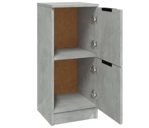 Šoninės Spintelės, 2Vnt., Betono Pilkos, 30X30X70cm Mediena