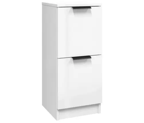 Puhvetkapp, Kõrgläikega Valge, 30X30X70 cm Tehispuit