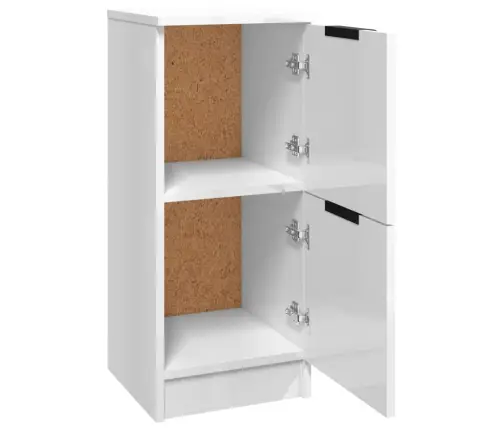 Puhvetkapp, Kõrgläikega Valge, 30X30X70 cm Tehispuit