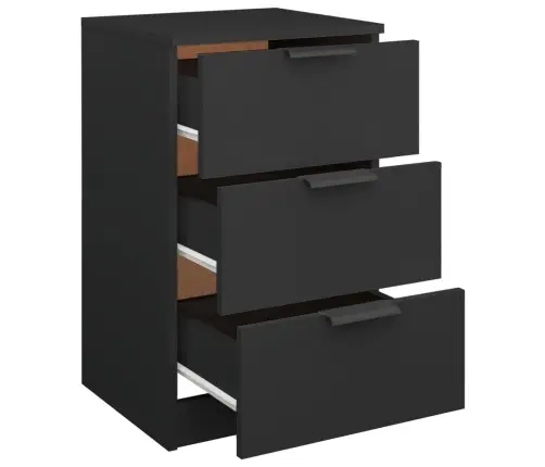 Naktinė Spintelė, Juodos Spalvos, 40X36X65Cm