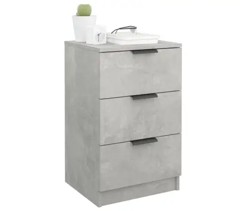 Naktsskapīši, 2 Gab., Betona Pelēki, 40X36X65 Cm Vidaxl