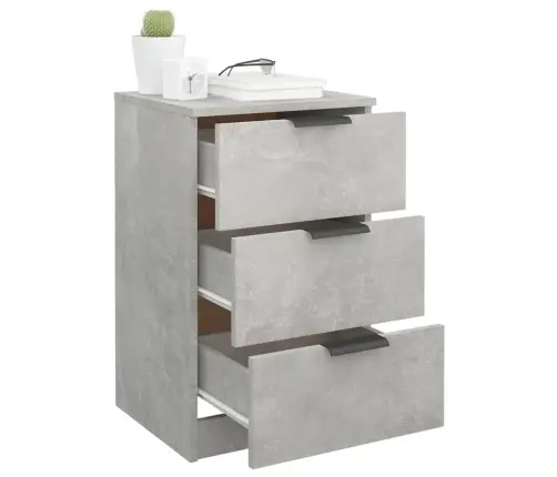 Naktsskapīši, 2 Gab., Betona Pelēki, 40X36X65 Cm Vidaxl