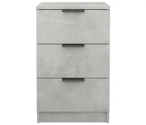 Naktsskapīši, 2 Gab., Betona Pelēki, 40X36X65 Cm Vidaxl