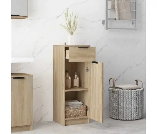 Vannasistabas Skapis, Ozola, 32X33,5X90 Cm, Inženierijas Koks Vidaxl