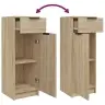 Vannasistabas Skapis, Ozola, 32X33,5X90 Cm, Inženierijas Koks Vidaxl