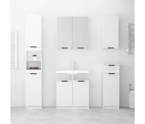 Seinale Kinnitatav Vannitoakapp, Valge, 32 X 20 X 67 Cm