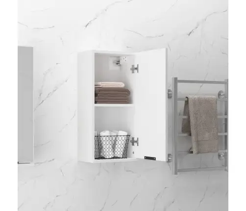 Seinale Kinnitatav Vannitoakapp, Valge, 32 X 20 X 67 Cm