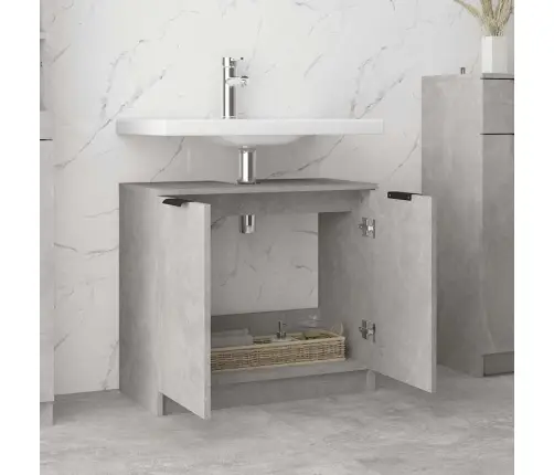 Vannasistabas Skapis, Pelēks, 64,5X33,5X59Cm, Inženierijas Koks Vidaxl