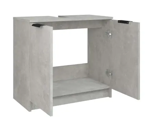 Vannasistabas Skapis, Pelēks, 64,5X33,5X59Cm, Inženierijas Koks Vidaxl