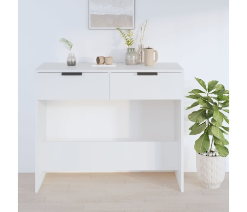 Konsoles Galdiņš, Balts, 90X36X75 Cm, Inženierijas Koks Vidaxl