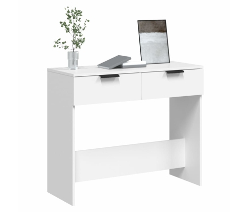 Konsoles Galdiņš, Balts, 90X36X75 Cm, Inženierijas Koks Vidaxl
