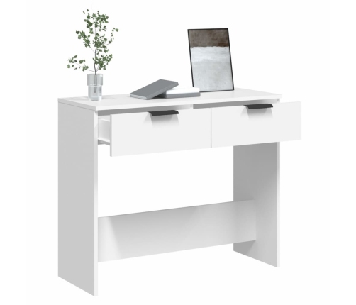 Konsoles Galdiņš, Balts, 90X36X75 Cm, Inženierijas Koks Vidaxl