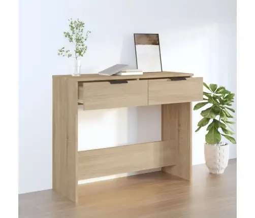 Konsoles Galdiņš, Ozola Krāsa, 90X36X75 Cm, Inženierijas Koks Vidaxl