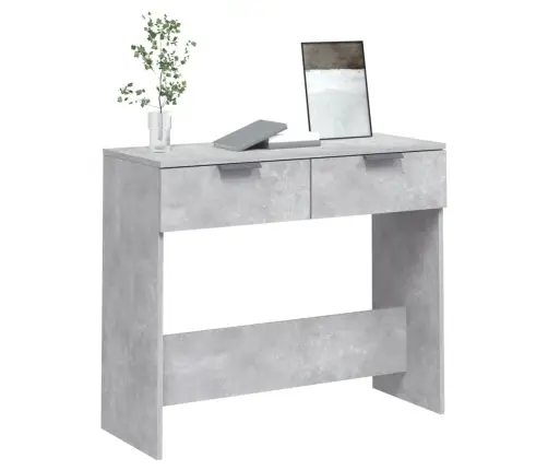 Konsoles Galdiņš, Betona Pelēks, 90X36X75 Cm, Inženierijas Koks Vidaxl