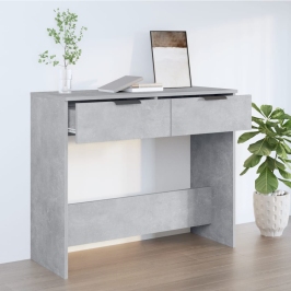 Konsoles Galdiņš, Betona Pelēks, 90X36X75 Cm, Inženierijas Koks Vidaxl