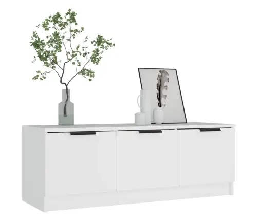 Tv Skapītis, Balts, 102X35X36,5 Cm, Inženierijas Koks Vidaxl