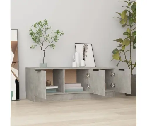 Tv Skapītis, Betona Pelēks, 102X35X36,5 Cm, Inženierijas Koks Vidaxl