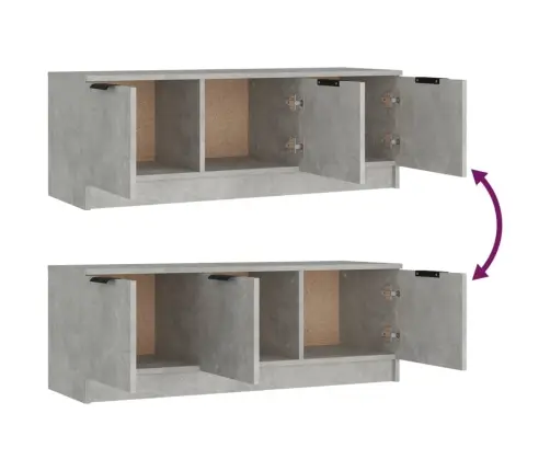 Tv Skapītis, Betona Pelēks, 102X35X36,5 Cm, Inženierijas Koks Vidaxl