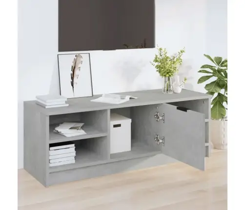 Tv Skapītis, Betona Pelēks, 102X35,5X36,5 Cm, Inženierijas Koks Vidaxl