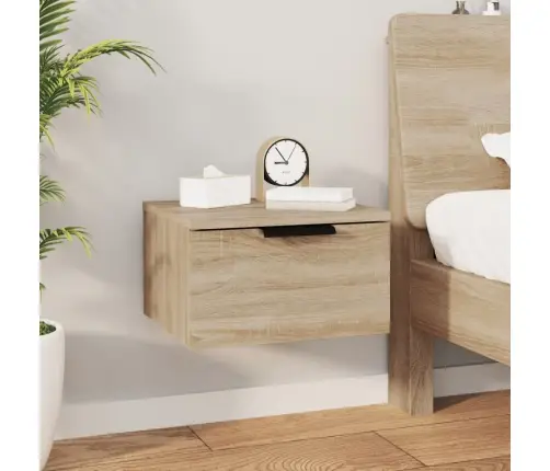 Sienas Naktsskapītis, Ozolkoka Krāsa, 34X30X20 Cm Vidaxl