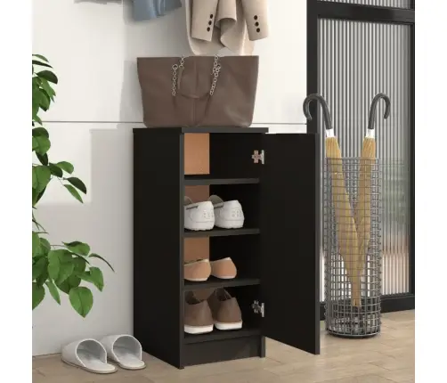 Spintelė Batams, Juodos Spalvos, 30X35X70cm Apdirbta Mediena