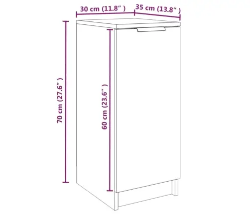 Spintelė Batams, Juodos Spalvos, 30X35X70cm Apdirbta Mediena