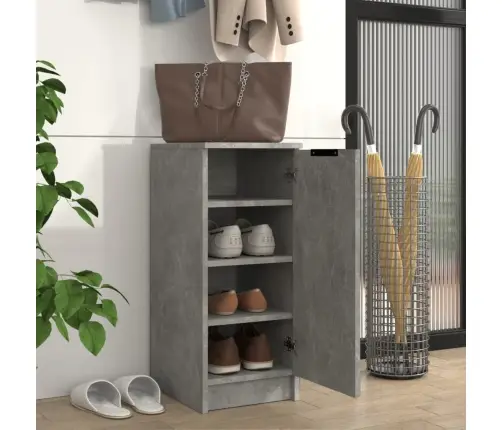 Apavu Skapītis, Betona Pelēks, 30X35X70 Cm, Inženierijas Koks Vidaxl