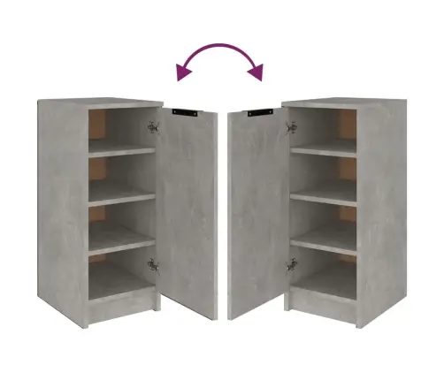 Apavu Skapītis, Betona Pelēks, 30X35X70 Cm, Inženierijas Koks Vidaxl