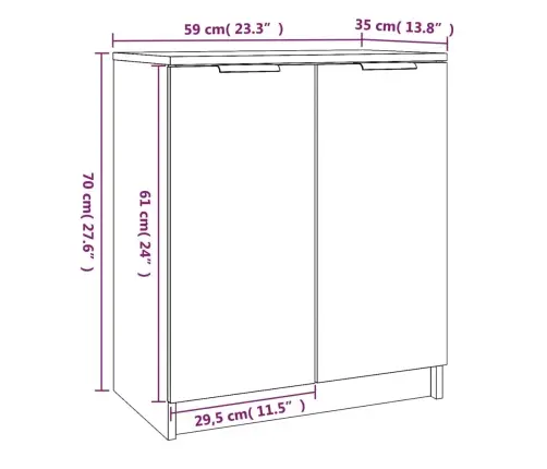 Jalatsikapp, Valge, 59 X 35 X 70 cm Tehispuit