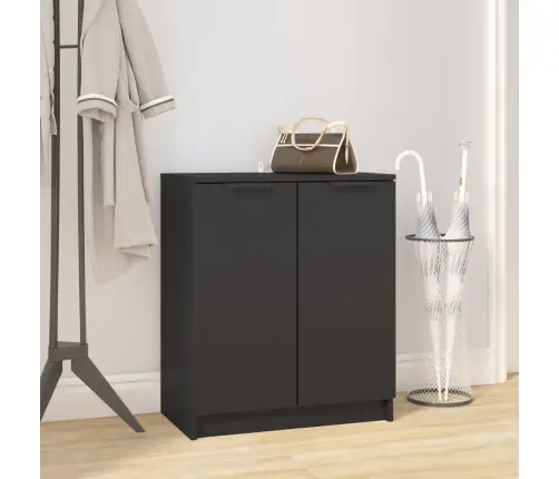 Apavu Plaukts, Melns, 59X35X70 Cm, Inženierijas Koks Vidaxl