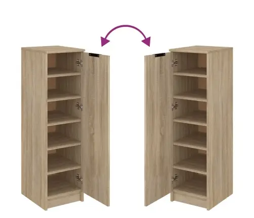 Apavu Skapītis, Ozolkoka Krāsa, 30X35X100 Cm, Inženierijas Koks Vidaxl