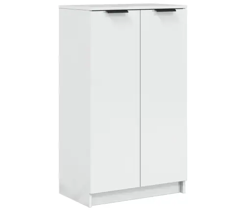 Jalatsikapp, Kõrgläikega Valge, 59X35X100,5 cm Tehispuit