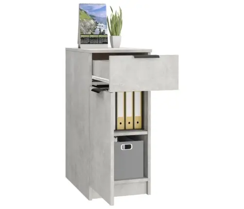 Rašomojo Stalo Spintelė, Pilka, 33,5X50X75cm Apdirbta Mediena