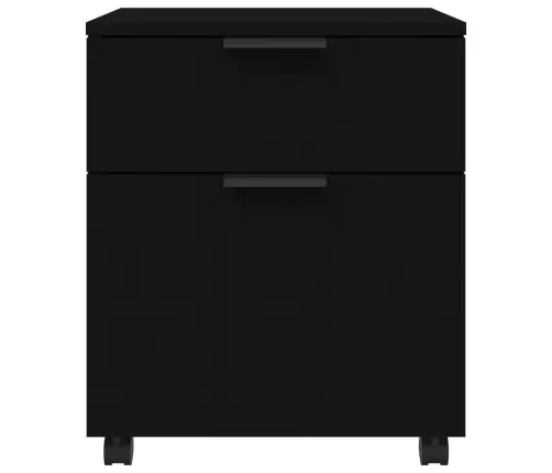 Skapītis Ar Riteņiem, 45X38X54 Cm, Inženierijas Koks, Melns Vidaxl