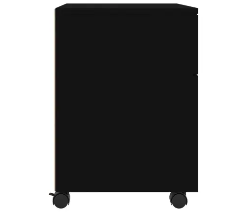 Skapītis Ar Riteņiem, 45X38X54 Cm, Inženierijas Koks, Melns Vidaxl