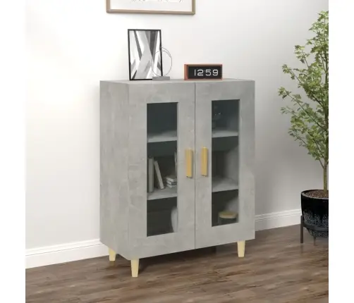 Kumode, Betona Pelēka, 69,5X34X90 Cm, Inženierijas Koks Vidaxl