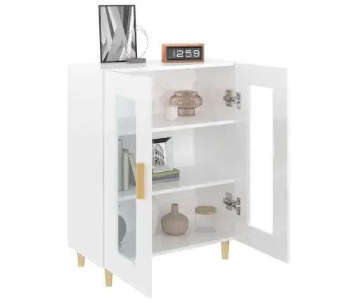 Šoninė Spintelė, Balta, 69,5X34X90cm Apdirbta Mediena, Blizgi