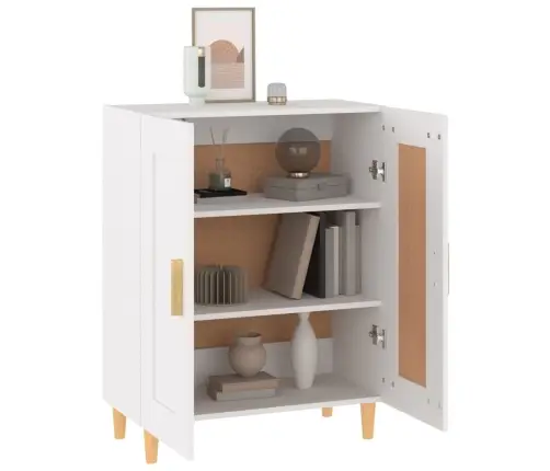 Kumode, Balta, 69,5X34X90 Cm, Inženierijas Koks Vidaxl