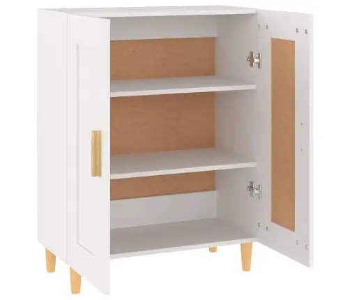 Kumode, Balta, 69,5X34X90 Cm, Inženierijas Koks Vidaxl