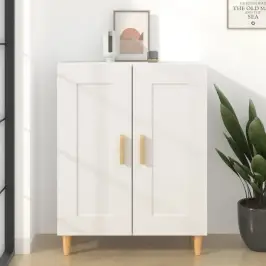 Kumode, Balta, 69,5X34X90 Cm, Inženierijas Koks Vidaxl